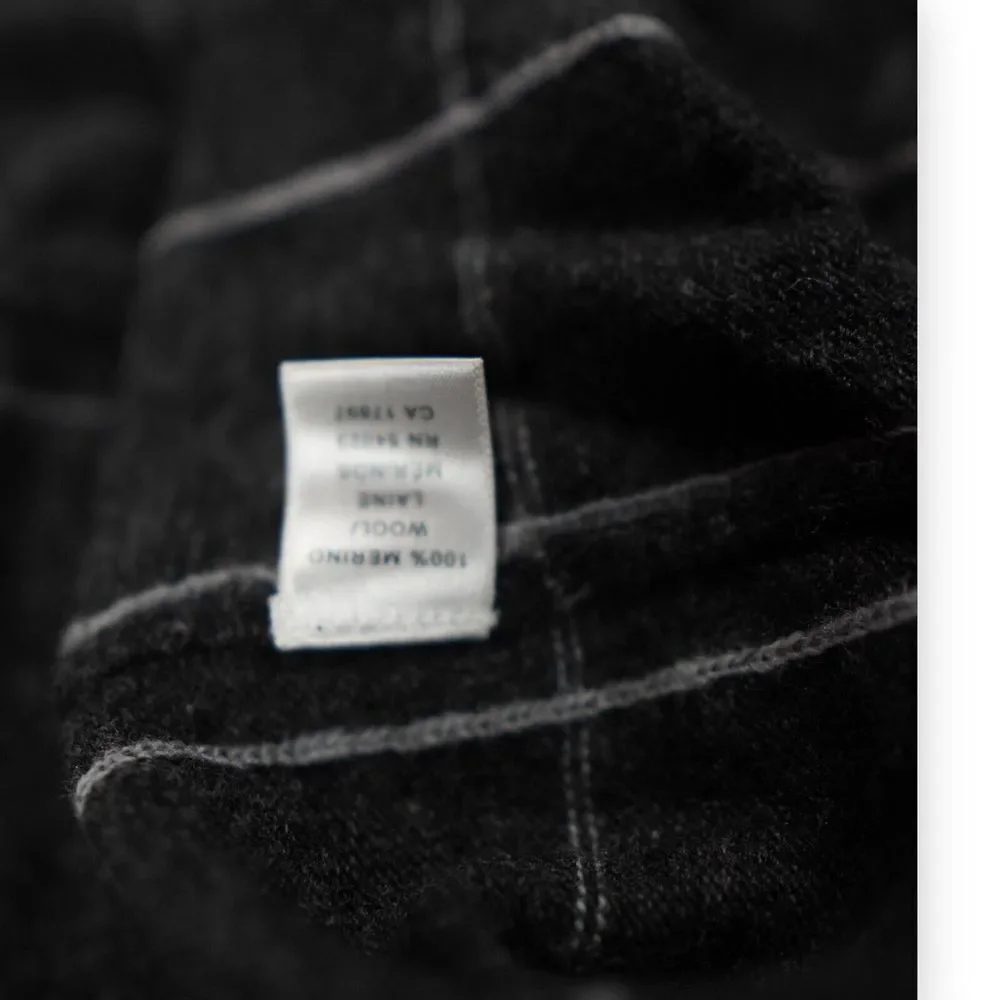 VTG Banana Republic Vera Pelle Sweater Mens Extra Large Windowpane Italian Wool‎